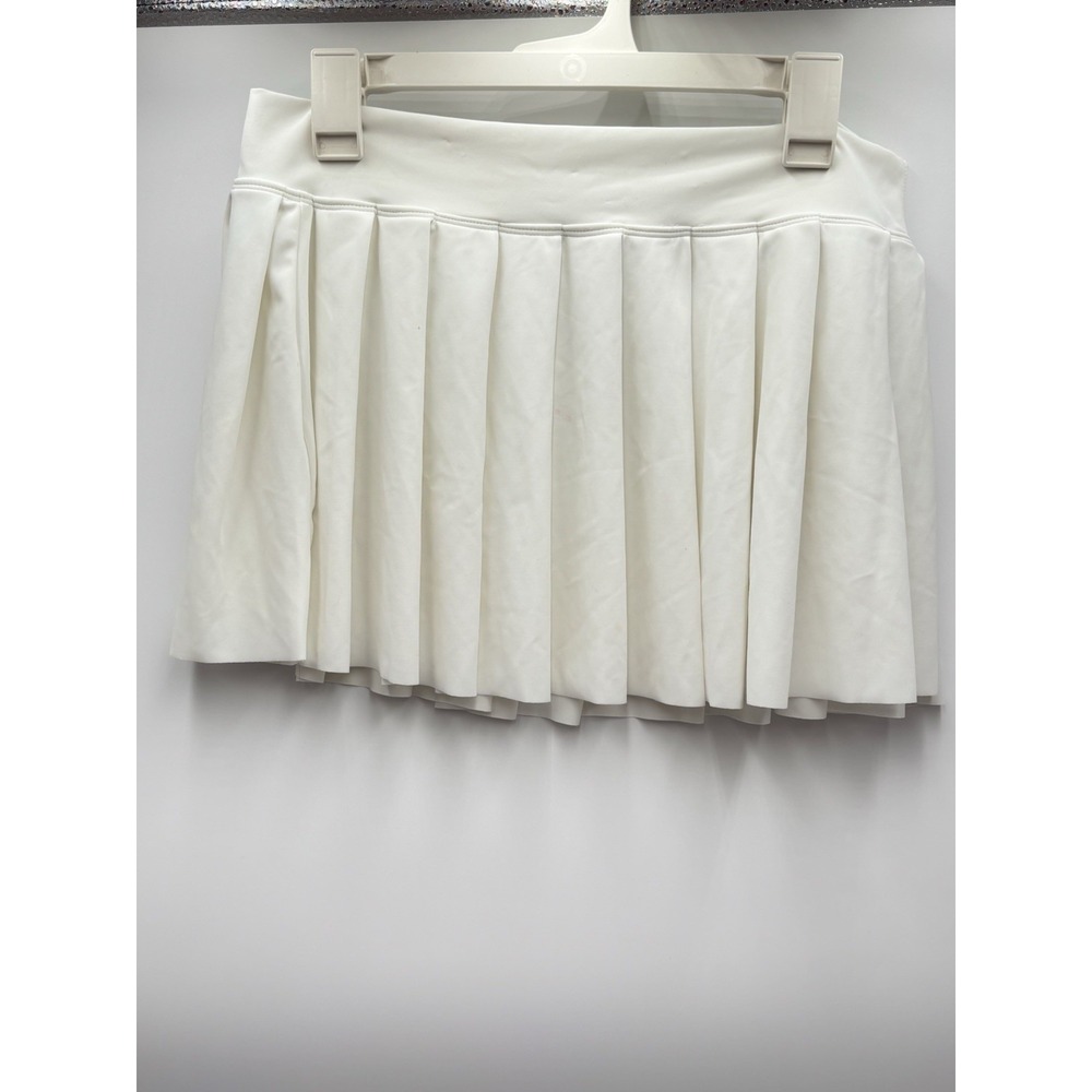 Wild Fable White Pleated Tennis Skirt Preppy Schoolcore Stretch‎ Mini L - Picture 5 of 9